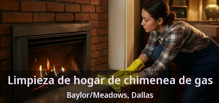 Limpieza de hogar de chimenea de gas Baylor/Meadows, Dallas - TX